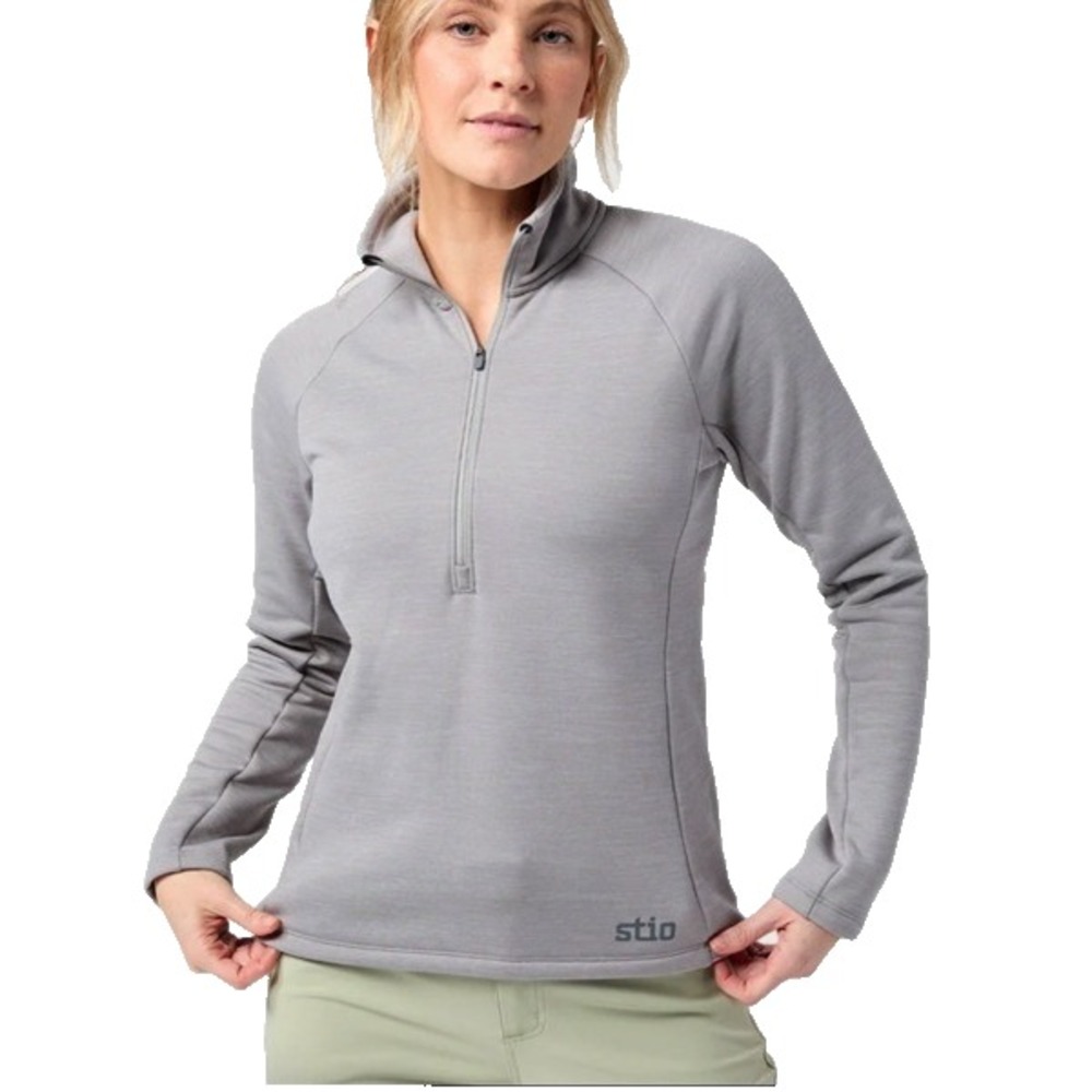 Stio Glide Power Stretch Half Zip Womens L Alloy Heather NWT